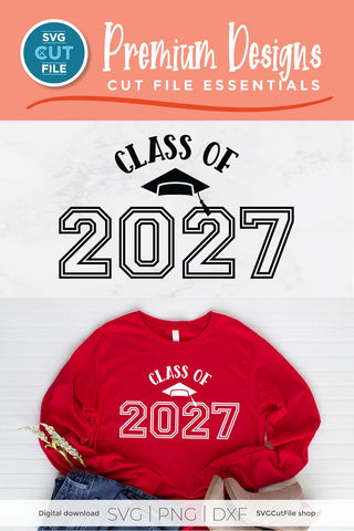 Class of 2027 svg, cute 2027 grad svg, 2027 graduation svg chunky SVG SVG Cut File 