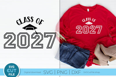 Class of 2027 svg, cute 2027 grad svg, 2027 graduation svg chunky SVG SVG Cut File 