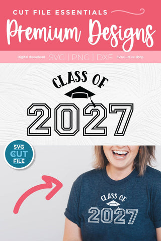 Class of 2027 svg, cute 2027 grad svg, 2027 graduation svg chunky SVG SVG Cut File 