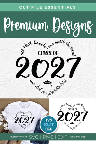 Class of 2027 svg, cute 2027 grad svg, 2027 graduation svg heart SVG SVG Cut File 