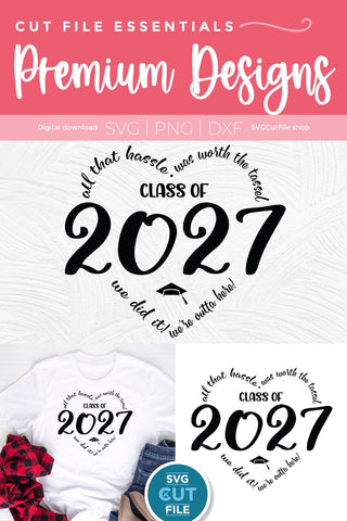 Class of 2027 svg, cute 2027 grad svg, 2027 graduation svg heart SVG SVG Cut File 