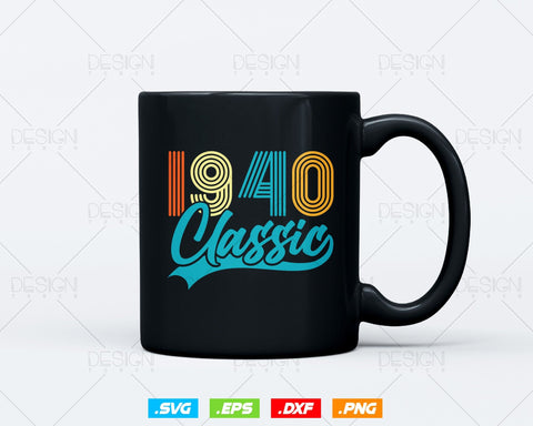 Classic 1940 Retro 84th Birthday Shirt Svg Png, Vintage 84th Birthday Tshirts Design, 84th Birthday Gifts For Men, 84th Birthday Woman Svg SVG DesignDestine 