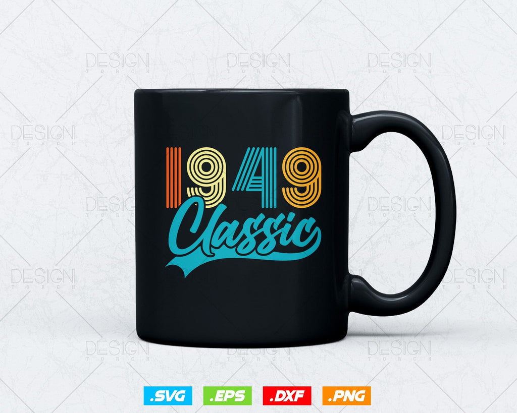 75th Birthday T-Shirt For Men - Vintage 1950 Retro Design, Customizable Year & Color, Soft Tri-Blend Fabric (Sm-5X)