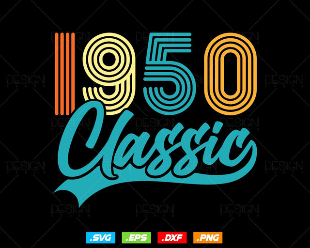 Classic 1950 Retro 74th Birthday Shirt Svg Png, Vintage 74th Birthday Tshirts Design, 74th Birthday Gifts For Men, 74th Birthday Woman Svg SVG DesignDestine 