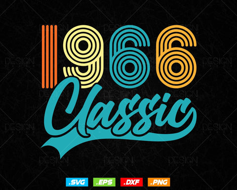 Classic 1966 Retro 58th Birthday Shirt Svg Png, Vintage 58th Birthday Tshirts Design, 58th Birthday Gifts For Men, 58th Birthday Woman Svg SVG DesignDestine 