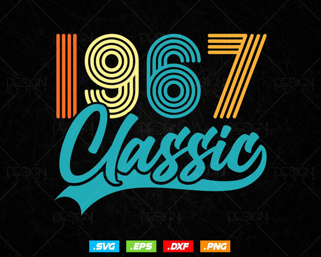 Classic 1967 Retro 57th Birthday Shirt Svg Png, Vintage 57th Birthday Tshirts Design, 57th Birthday Gifts For Men, 57th Birthday Woman Svg SVG DesignDestine 
