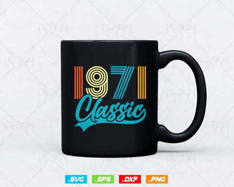 Classic 1971 Retro 53rd Birthday Shirt Svg Png, Vintage 53rd Birthday Tshirts Design, 53rd Birthday Gifts For Men, 53rd Birthday Woman Svg SVG DesignDestine 