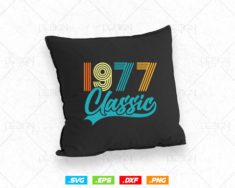 Classic 1977 Retro 47th Birthday Shirt Svg Png, Vintage 47th Birthday Tshirts Design, 47th Birthday Gifts For Men, 47th Birthday Woman Svg SVG DesignDestine 