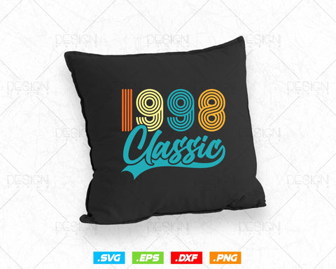 Classic 1998 Retro 26th Birthday Shirt Svg Png, Vintage 26th Birthday Tshirts Design, 26th Birthday Gifts For Boy, 26th Birthday Girl Svg SVG DesignDestine 