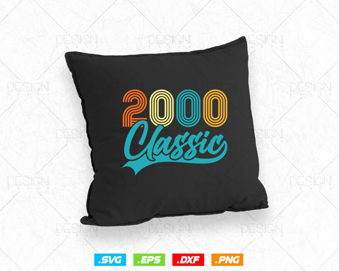 Classic 2000 Retro 24th Birthday Shirt Svg Png, Vintage 24th Birthday Tshirts Design, 24th Birthday Gifts For Boy, 24th Birthday Girl Svg SVG DesignDestine 