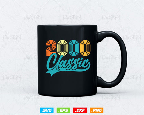 Classic 2000 Retro 24th Birthday Shirt Svg Png, Vintage 24th Birthday Tshirts Design, 24th Birthday Gifts For Boy, 24th Birthday Girl Svg SVG DesignDestine 