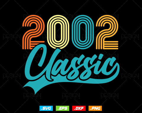 Classic 2002 Retro 22nd Birthday Shirt Svg Png, Vintage 22nd Birthday Tshirts Design, 22nd Birthday Gifts For Boy, 22nd Birthday Girl Svg SVG DesignDestine 