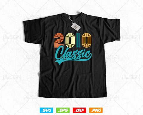Classic 2010 Retro 14th Birthday Shirt Svg Png, Vintage 14th Birthday Tshirts Design, 14th Birthday Gifts For Boy, 14th Birthday Girl Svg SVG DesignDestine 
