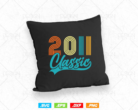 Classic 2011 Retro 13th Birthday Shirt Svg Png, Vintage 13th Birthday Tshirts Design, 13th Birthday Gifts For Boy, 13th Birthday Girl Svg SVG DesignDestine 