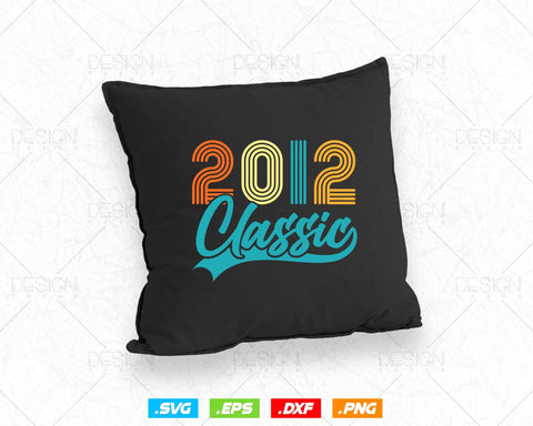 Classic 2012 Retro 12th Birthday Shirt Svg Png, Vintage 12th Birthday Tshirts Design, 12th Birthday Gifts For Boy, 12th Birthday Girl Svg SVG DesignDestine 