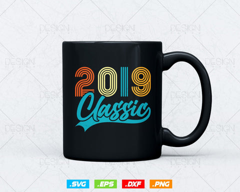 Classic 2019 Retro 5th Birthday Shirt Svg Png, Vintage 5th Birthday Year Number Tshirt, 5th Birthday Gifts For Boy, 5th Birthday Girl Svg SVG DesignDestine 