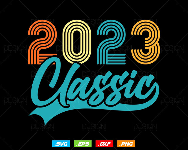 Classic 2023 Retro 1st Birthday Shirt Svg Png, Vintage 1st Birthday Year Number Tshirt, 1st Birthday Gifts For Boy, 1st Birthday Girl Svg SVG DesignDestine 