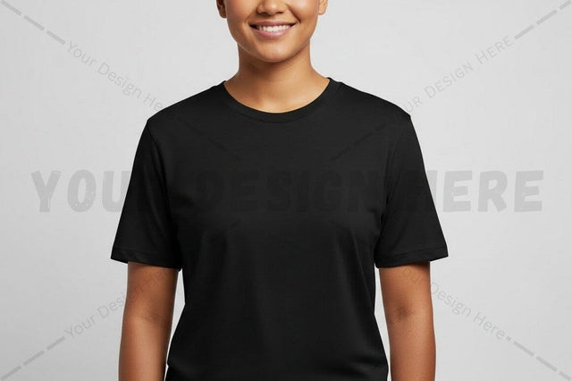 Classic black t-shirt mockup design Mock Up Photo Regulrcrative 
