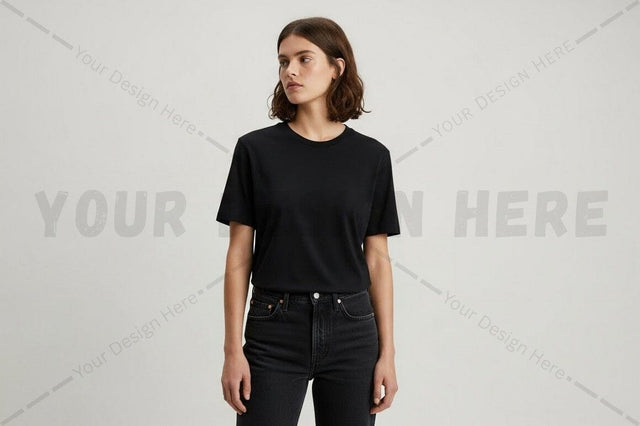 Classic black t-shirt mockup Mock Up Photo Regulrcrative 
