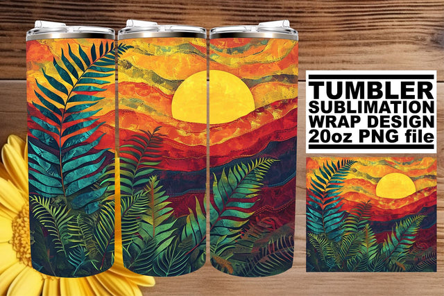 Classic Blossom Bliss: Retro Tumbler Sublimation Sublimation afrosvg 