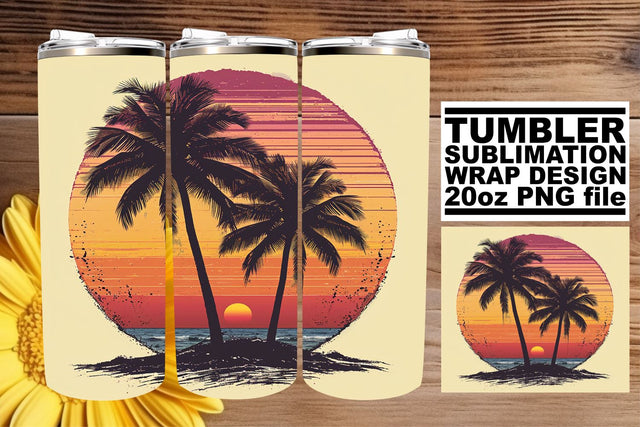 Classic Blossom Symphony: Retro Tumbler Sublimation Sublimation afrosvg 