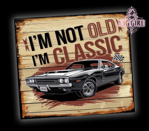 Classic Car, Car Lover, Rusty Car, Tumbler Wrap, 20oz Tumbler, Vintage Car, PNG Sublimation, Funny Car Gift Sublimation SvggirlplusArt 