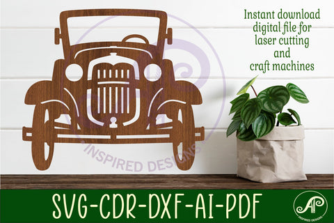 Classic car wall sign design 2, SVG file. vector cutting file SVG APInspireddesigns 