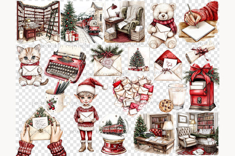 Classic Christmas Clipart Bundle | Santas Village Clip Art SVG GlamArtZhanna 