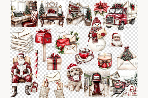 Classic Christmas Clipart Bundle | Santas Village Clip Art SVG GlamArtZhanna 