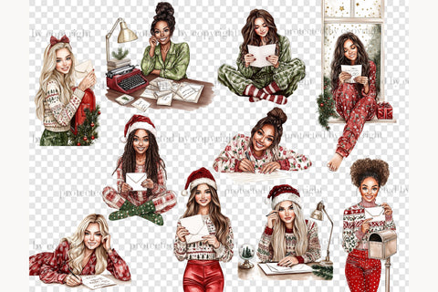 Classic Christmas Clipart Bundle | Santas Village Clip Art SVG GlamArtZhanna 