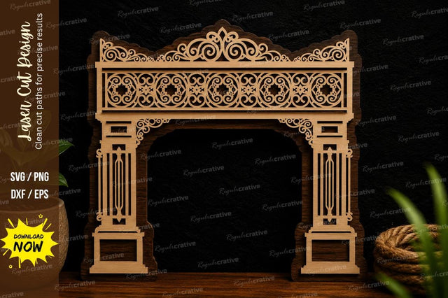 Classic Decorative Arch Laser Cut Svg Design SVG Regulrcrative 