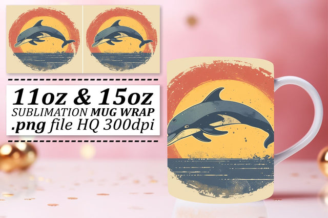 Classic Elegance Animal Mug Wrap Sublimation afrosvg 