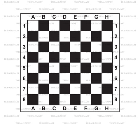 Classic empty chess board SVG TribaliumArtSF 