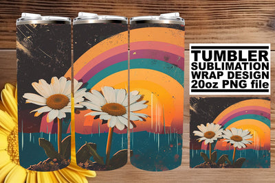 Classic Floral Bliss: Sublimation 20oz Tumbler Wrap Sublimation afrosvg 