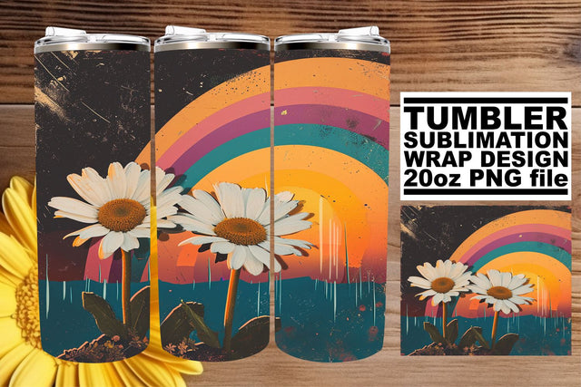 Classic Floral Bliss: Sublimation 20oz Tumbler Wrap Sublimation afrosvg 