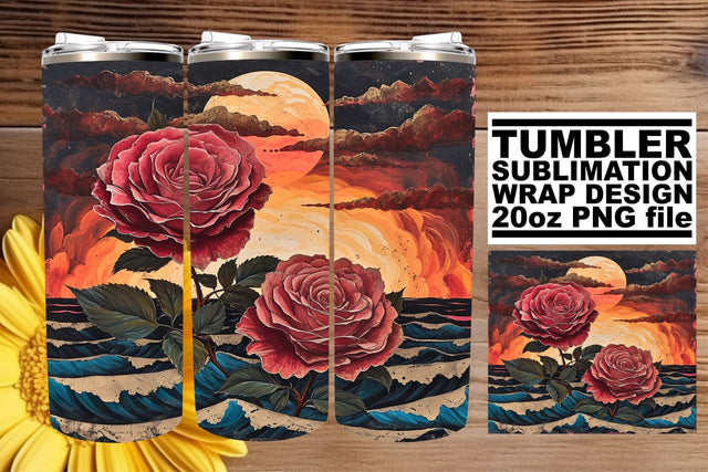 Classic Garden Beauty: Retro Tumbler Sublimation Sublimation afrosvg 