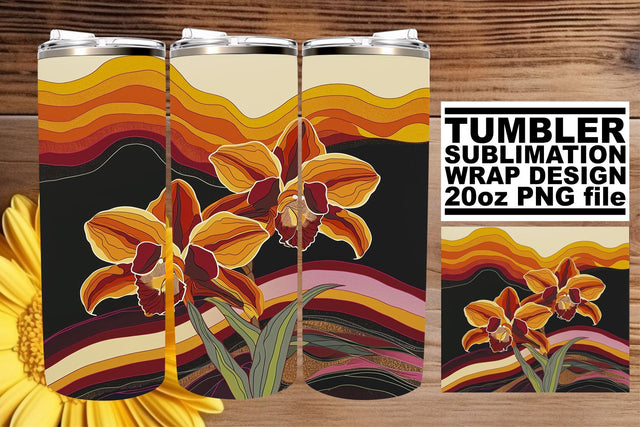 Classic Garden Beauty: Retro Tumbler Sublimation Sublimation afrosvg 