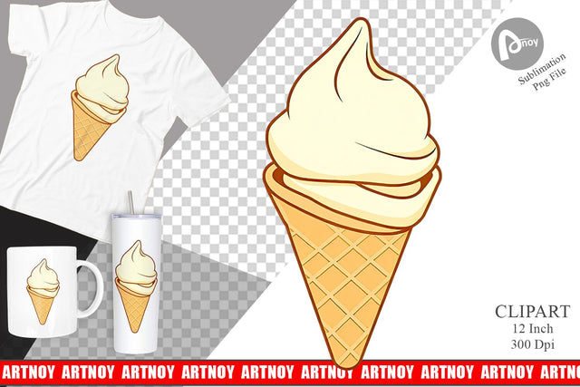 Classic Ice Cream Clipart Sublimation artnoy 