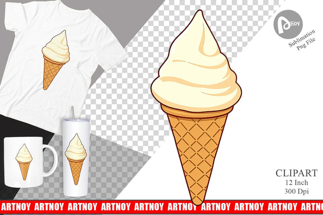 Classic Ice Cream Clipart Sublimation artnoy 