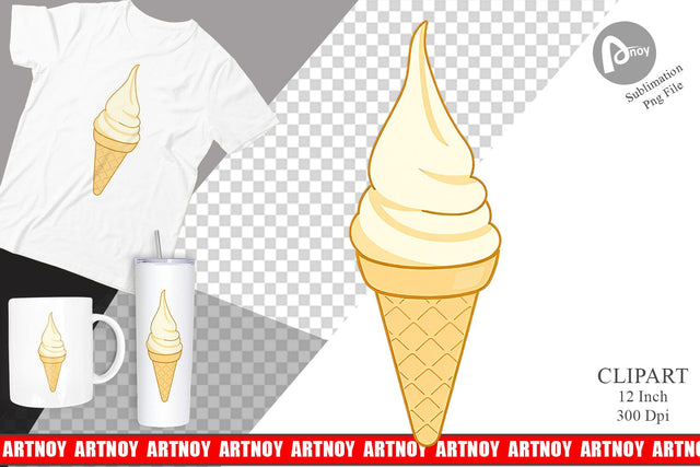Classic Ice Cream Clipart Sublimation artnoy 