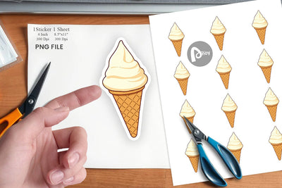 Classic Ice Cream Sticker Sublimation artnoy 