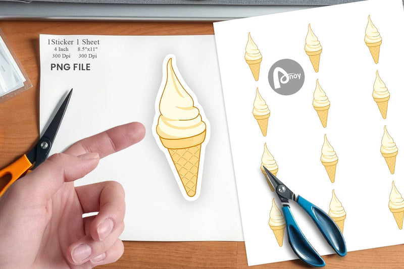 Classic Ice Cream Sticker Sublimation artnoy 