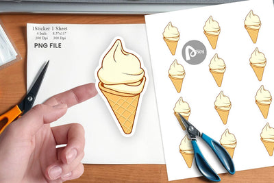 Classic Ice Cream Sticker Sublimation artnoy 