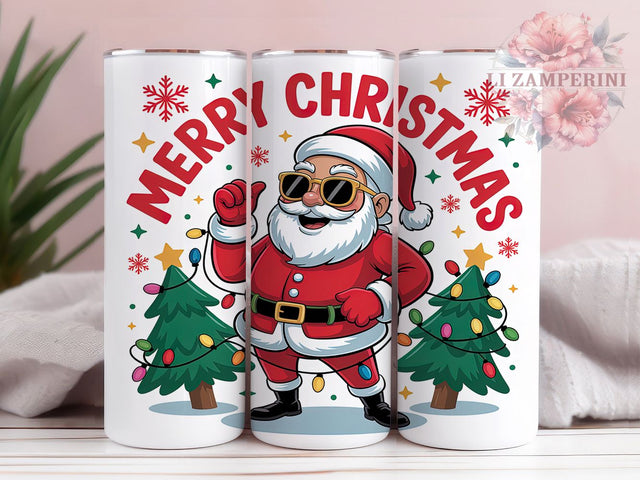 Classic Merry Christmas Santa Tumbler, Classic Santa Wrap, Holiday Sublimation Design, Festive Santa Cup, 20Oz Skinny Tumbler Wrap, Jolly Christmas Mug, Traditional Santa Design Sublimation Li Zamperini 