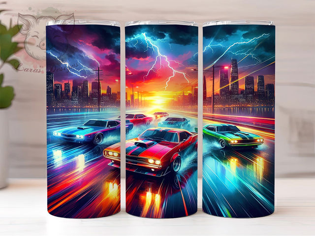 Classic Muscle Car 20oz Tumbler Wrap, Classic Car Mug, Vintage Auto Cup, Hot Rod Design, Retro Car Lover Wrap, Automotive Enthusiast Gift, Sublimation Tumbler Wrap Sublimation Lara' s Designs 
