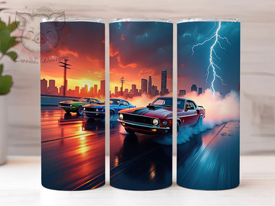 Classic Muscle Car 20oz Tumbler Wrap, Classic Car Mug, Vintage Auto Cup, Hot Rod Design, Retro Car Lover Wrap, Automotive Enthusiast Gift, Sublimation Tumbler Wrap Sublimation Lara' s Designs 