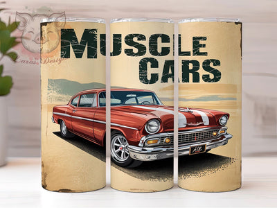 Classic Muscle Car Tumbler Wrap, Vintage Car Tumbler, 20oz Tumbler Wrap, Sublimation Design, Retro Car Tumbler, Car Lover Gift, Hot Rod Tumbler Sublimation Lara' s Designs 