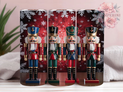 Classic Nutcracker Christmas Tumbler, Festive Nutcracker Wrap, Holiday Nutcracker Sublimation, Classic Christmas Cup, 20Oz Skinny Tumbler Wrap, Nutcracker Soldier Mug, Traditional Holiday Design Sublimation Li Zamperini 