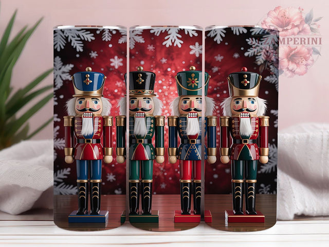 Classic Nutcracker Christmas Tumbler, Festive Nutcracker Wrap, Holiday Nutcracker Sublimation, Classic Christmas Cup, 20Oz Skinny Tumbler Wrap, Nutcracker Soldier Mug, Traditional Holiday Design Sublimation Li Zamperini 