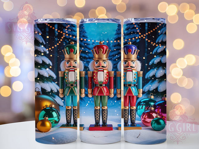 Classic Nutcracker Christmas Tumbler, Holiday Ballet Wrap, Festive Soldier Design, Sublimation Cup, 20oz Skinny Tumbler, Classic Christmas Drinkware, Nutcracker Style Sublimation SvggirlplusArt 